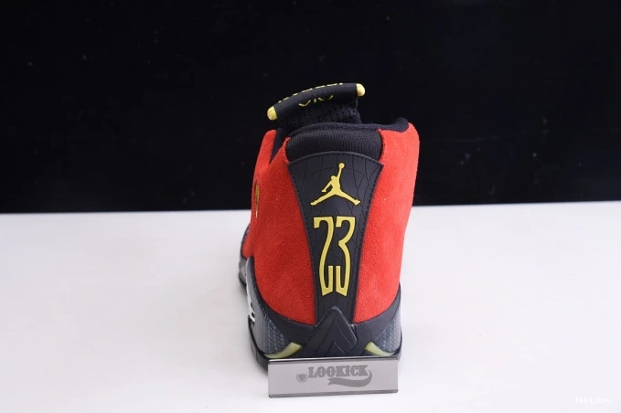 Reps TBkick Air 654459-670 Red Challenge Jordan 14 Retro 0709